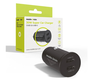 Ładowarka i akumulator Mobile Origin Super Car Charger 30W CA20 - 2x USB-C MO-30WSCCH-CA20